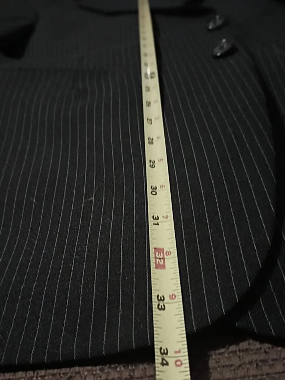 Amesbury Men Charcoal Pinstripe 2 Piece Suit  40L